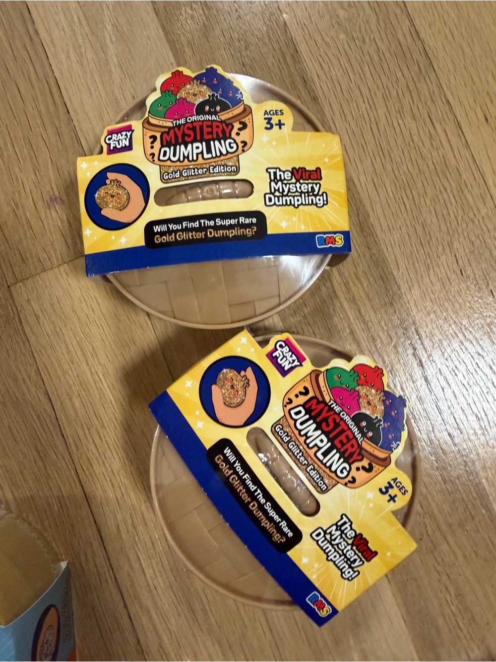 Set of 2 - RMS Crazy Fun GOLD GLITTER EDITION Mystery Dumpling Bun NEW & SEALED